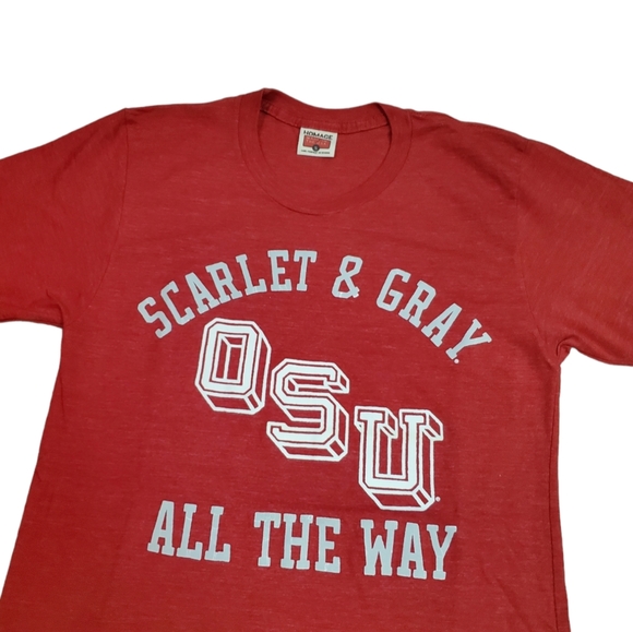 Old school Homage Scarlet & Gray All The Way tee - Picture 2 of 5